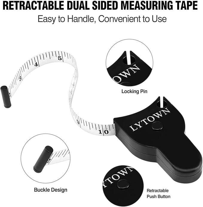 2PCS Tape Measure Body Measuring Tape 60inch, Retractable Measuring Tape