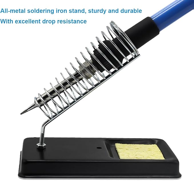 Soldering Iron Kit 60W with Interchangeable Iron Tips, Stand, Solder Tube, Welding Wire, 15-in-1 Adjustable Temperature Soldering Gun Welding Iron Kit for any Hobby Enthusiast 110V