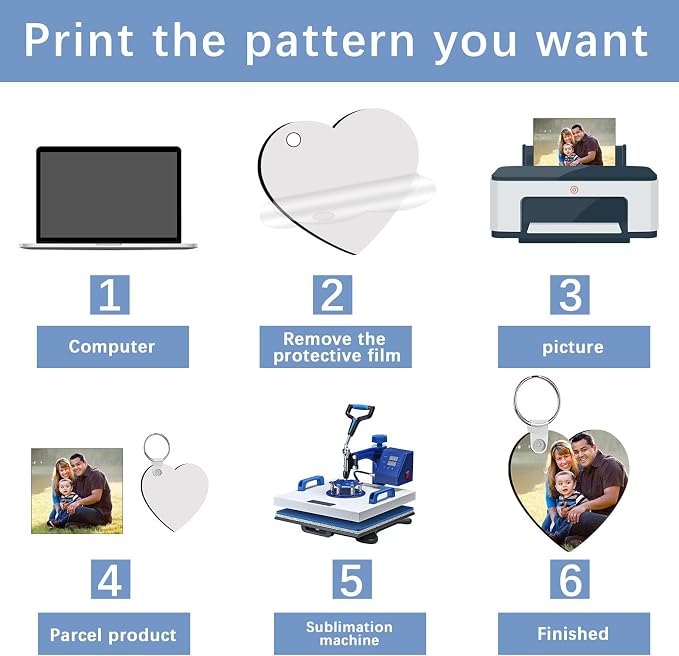 240Pcs Sublimation Keychain Blanks Double Sides 80 MDF Sublimation Keychains