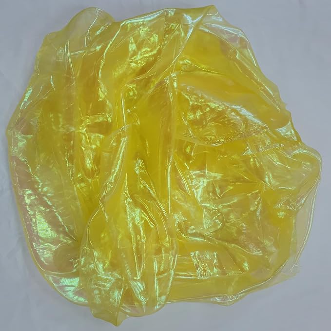 Yellow Iridescent Organza Fabric