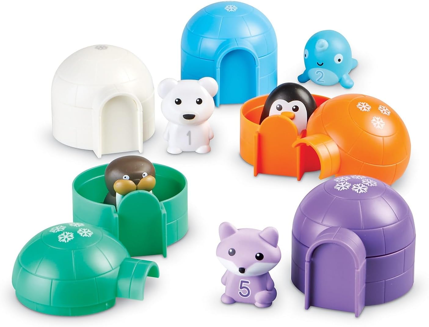 Learning Resources Sort & Seek Polar Animals - 15 Pieces, Age 18+ Months Toddler Learning Activities, Educational Toys, Educational Toy Set Color, Teaching Toys