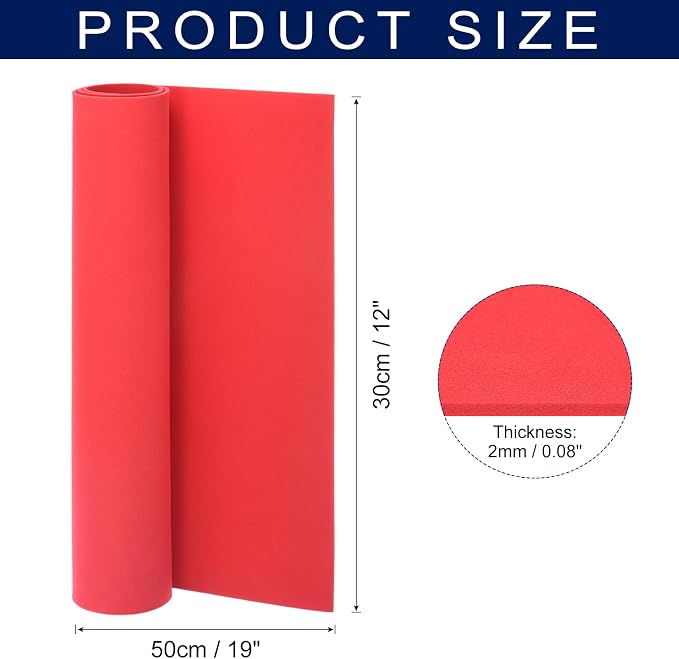MECCANIXITY Foam Sheets Crafts 19x12 Inch 2mm EVA Craft Foam Paper Foam Sheets