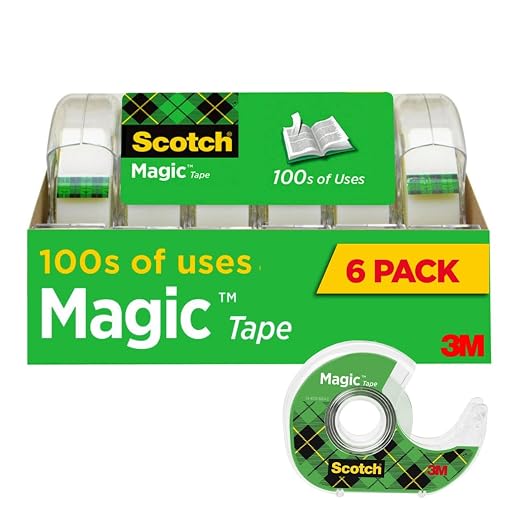 Scotch Magic Tape, 6 Tape Rolls