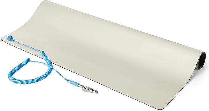 StarTech.com Anti Static Mat, ESD Mat for Electronics Repair, Anti Static Table/Desk Mat w/Detachable Grounding Wire, ANSI/ESD S 4.1, Flexible Thermoplastic Work Pad, 23x47", TAA