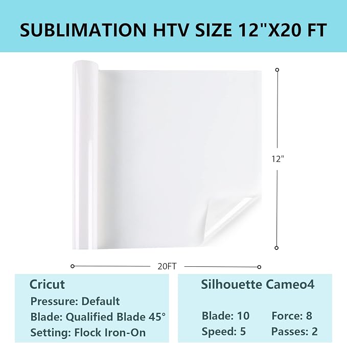 HTVRONT Sublimation Vinyl for Dark/Light Fabric
