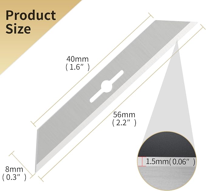 Blades for Straight/Bevel Foam Cutter, 20 Replacement Blades Fits the