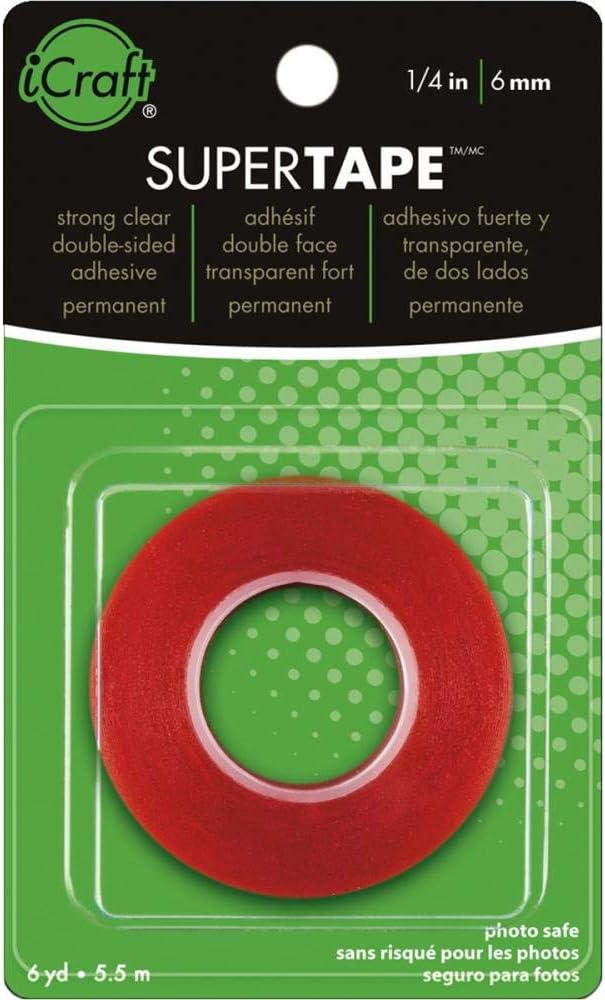 iCraft SuperTape Strong Double Sided Permanent Double-sided Adhesive 1/4" x 6