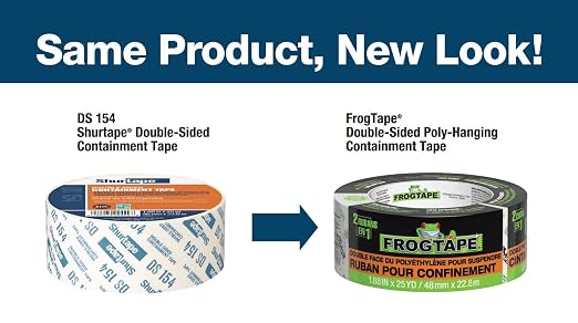 FrogTape DS 154 Premium Grade, Double-Sided Poly-Hanging Containment Tape