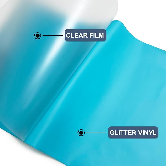 Light Blue Heat Transfer Vinyl HTV Roll 12" x 15ft. | Easy to Cut, Weed &