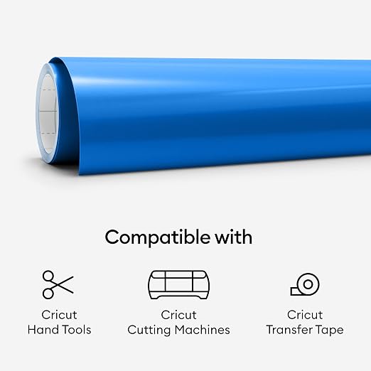 Cricut Premium Permanent Vinyl Roll, Medium Blue