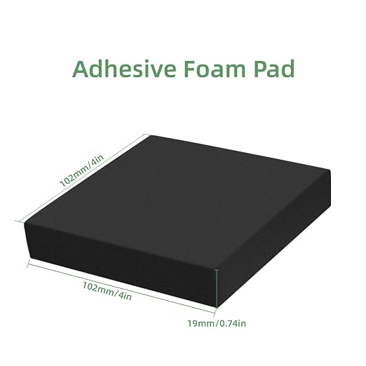 8Pcs Black EVA Foam Pad 4in x 4in x 3/4in High Density Closed Cell Foam Sheet