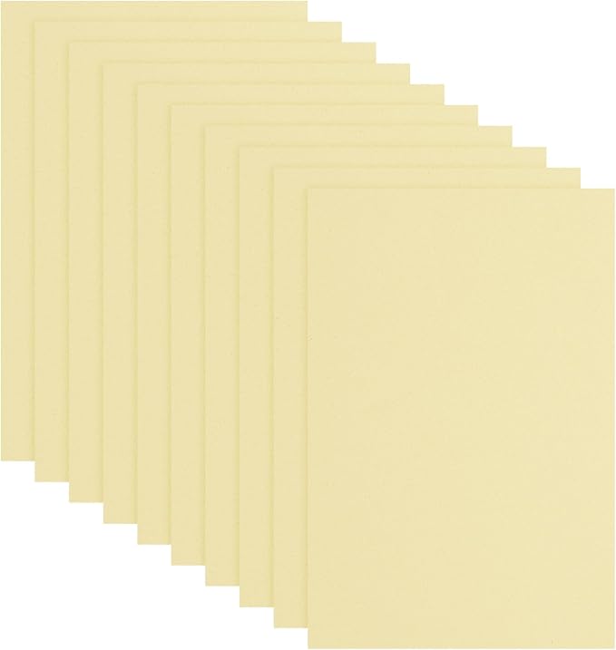 uxcell 10 Pcs Light Yellow EVA A4 Foam Sheets Crafts, 12 x 8 Inch Foam Paper