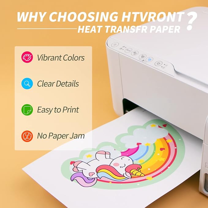 HTVRONT Heat Transfer Paper for Dark Fabric