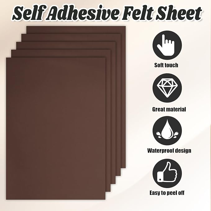 Biaungdo 6 Pcs 8 x 12 Inch Felt Fabric Sheets,