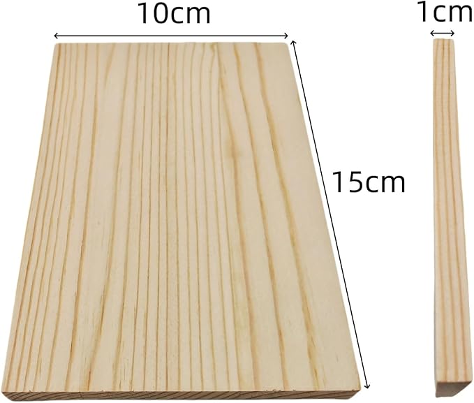 8PCS Rectangle Wood Boards Unfinished Wood Blocks