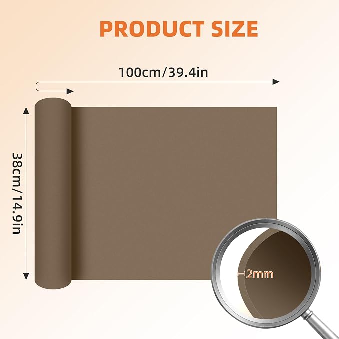 39"x15" EVA Foam Roll, 86 kg/m3 High Density 2MM Thick Foam Sheets, Flexible &