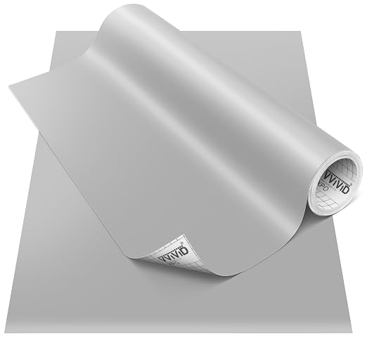 VViViD DECO65 Matte Pastel Middle Grey Permanent Adhesive Craft Vinyl