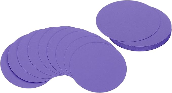 PATIKIL 3inch Circle Card Stock, Dark Purple