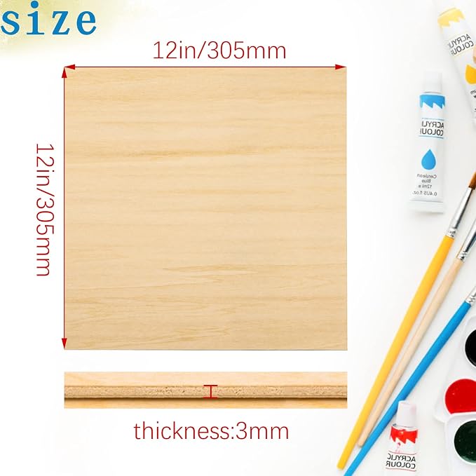 Basswood Sheets 1/8" - 3mm Plywood Sheets
