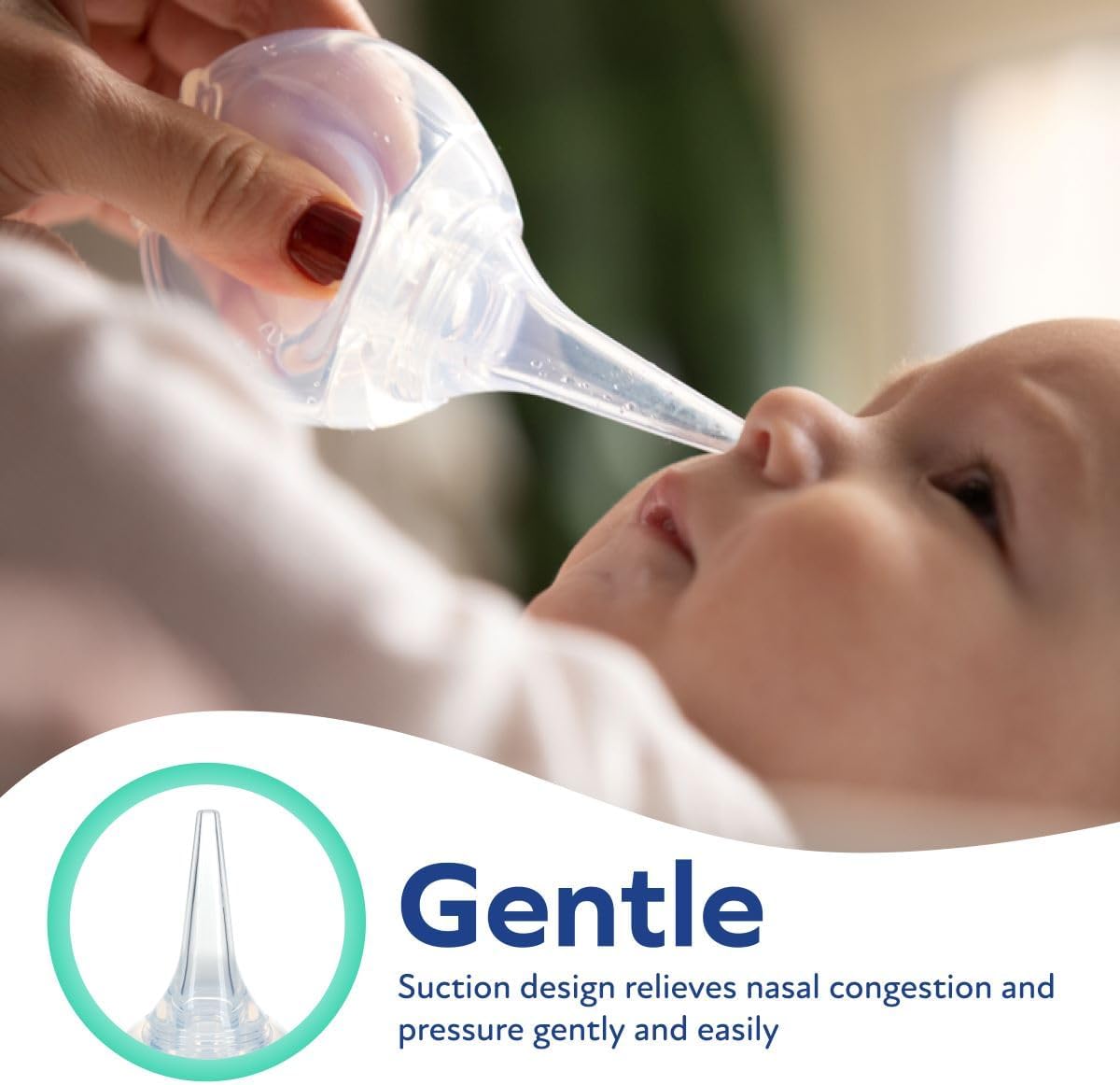 Dr. Talbot's Nasal Aspirator for Babies - Silicone - Includes Storage Case - Clear
