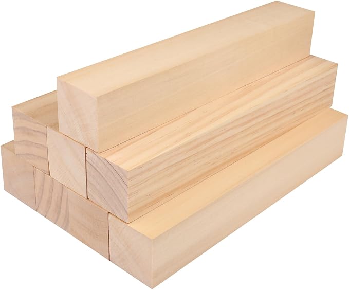 8 Pack Basswood Carving Blocks, Soft and Smooth, Easy Whittling and Carving
