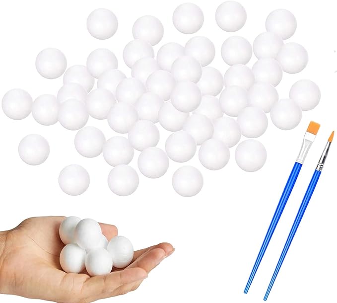 hesmartly 100 Pack 1 Inch Craft Foam Balls