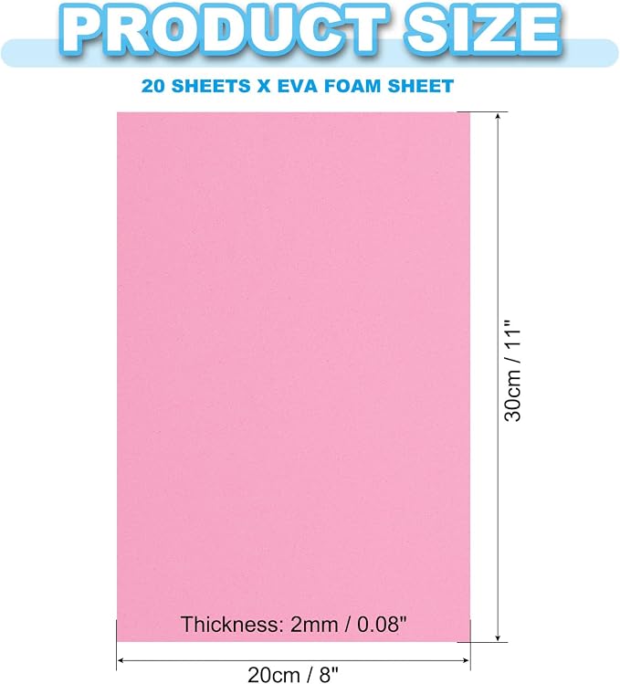 PATIKIL 20 Pack EVA Foam Sheets