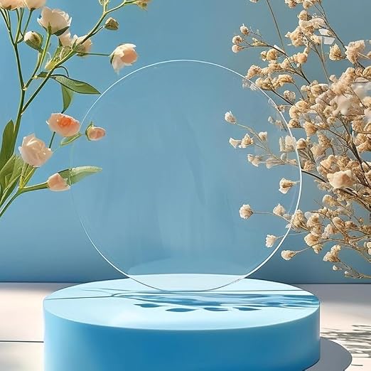 Set of 20 Clear Acrylic Discs, 1/8" Thick Round Transparent Circle Blanks
