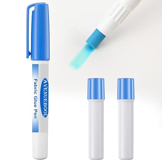 Fabric Glue Pen with Refill, 1 Pack
