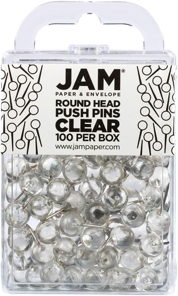 JAM PAPER Colorful Push Pins