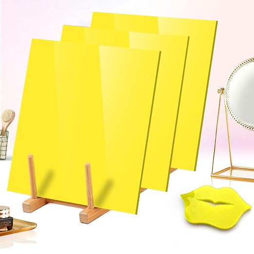 Adrattnay Yellow Acrylic Sheets 1/8 Thick, Opaque Acrylic Sheets Acrylic Panel