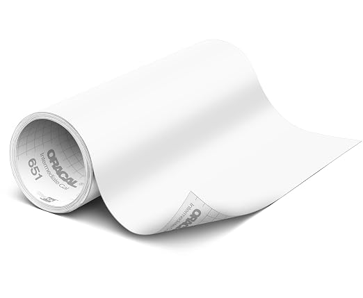 ORACAL 651 Matte White Vinyl Durable Roll Easy to Weed Permanent Adhesive Craft