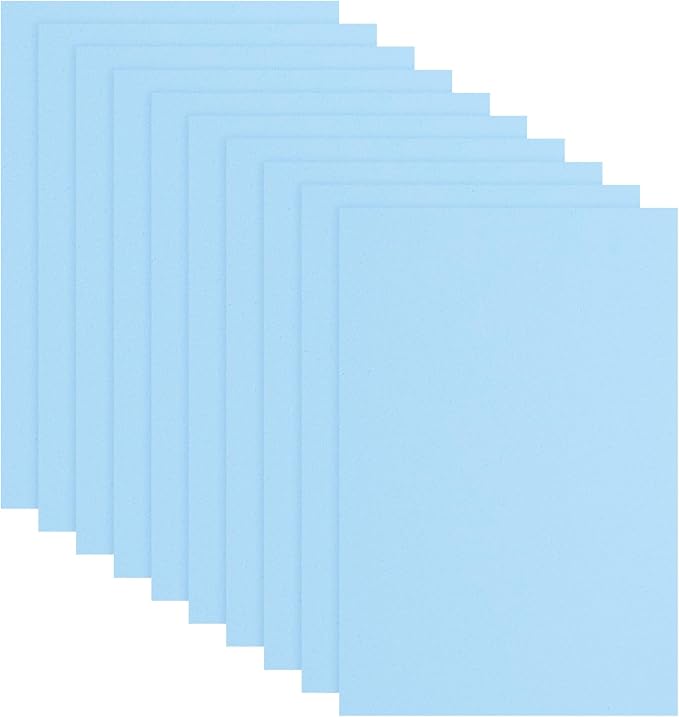 uxcell 10 Pcs Light Blue EVA A4 Foam Sheets Crafts, 12 x 8 Inch Foam Paper