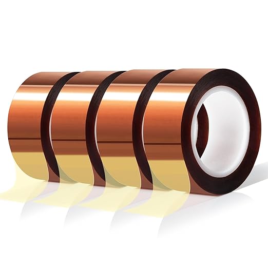 MEBMIK 4 Rolls 20mm x16m Heat Tape High Temperature Heat Resistant Tape Heat