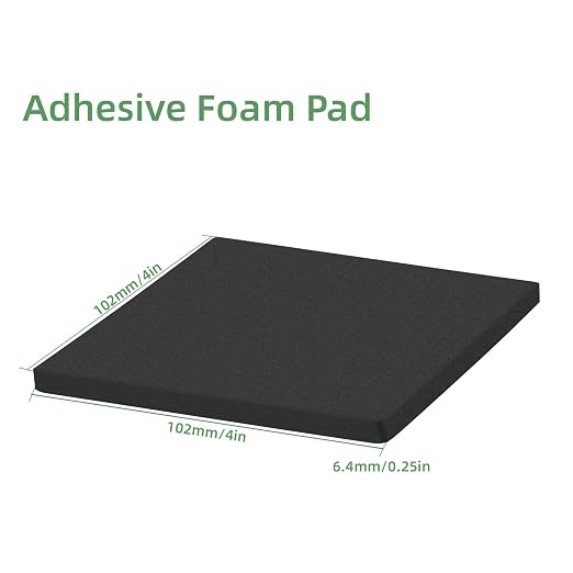 8Pcs Black EVA Foam Pad 4in x 4in x 1/4in High Density Closed Cell Foam Sheet
