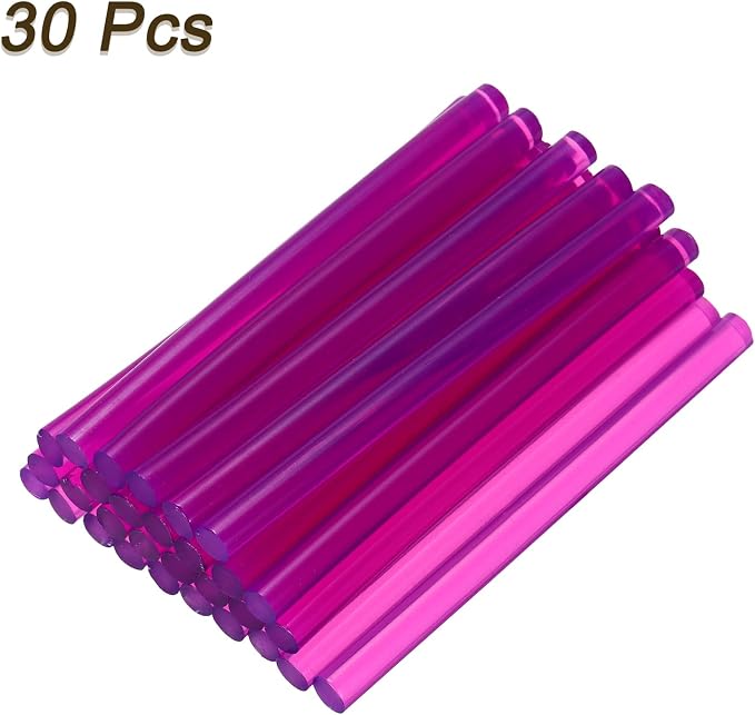 uxcell 30pcs 7mm x 100mm Mini Hot Glue Sticks