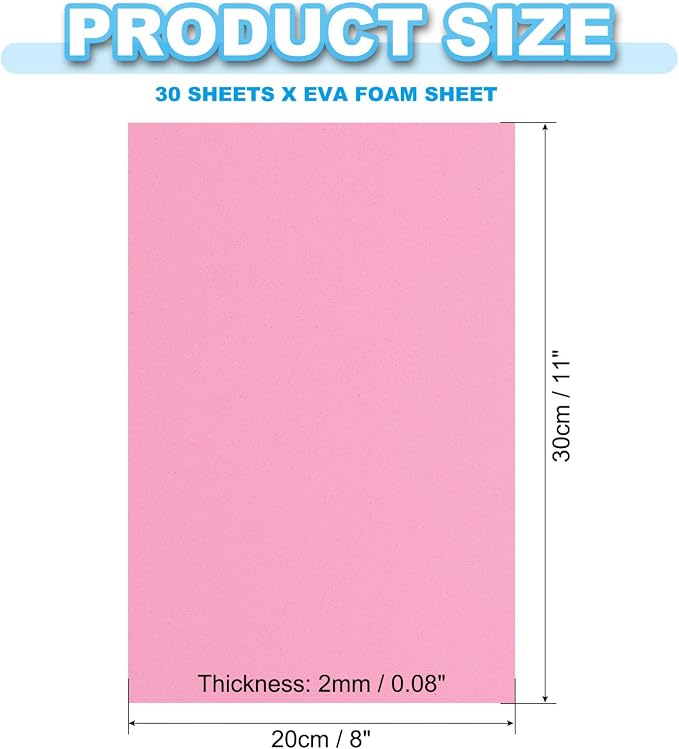 PATIKIL 30 Pack EVA Foam Sheets