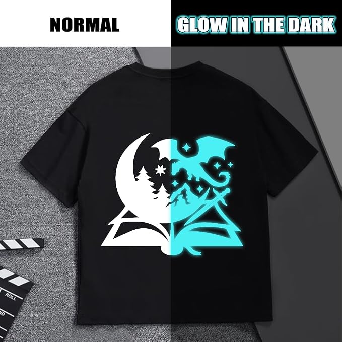 HTVVETUR Glow in The Dark HTV Heat Transfer Vinyl Roll 12 Inch by 20 Feet Iron