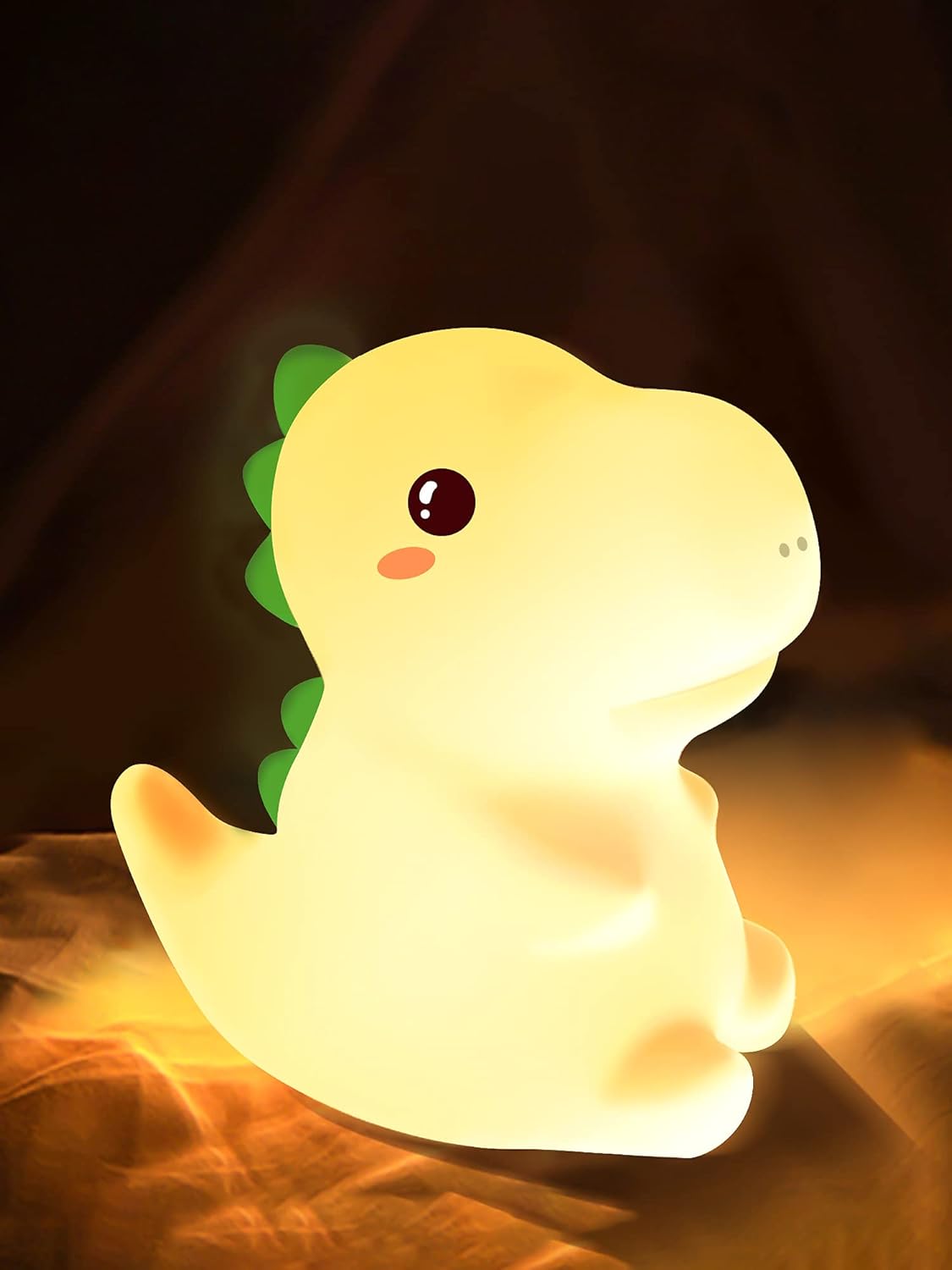 Cute Kids Night Light Night Lamp Night Lights for Kids Bedroom Toddler Baby Portable Silicone Battery Led Nightlight Nursery (Dinosaur)