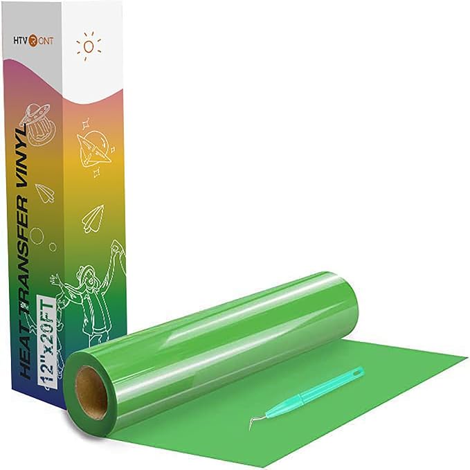 HTVRONT Heat Transfer Vinyl Fruit Green HTV Rolls, Heat Transfer Vinyl