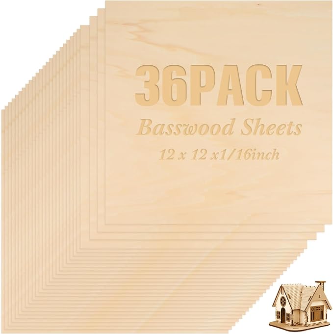 Riakrum Basswood Sheets Plywood Board Unfinished Wood Boards