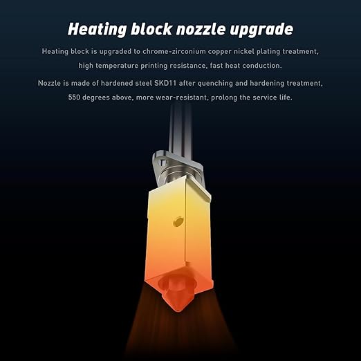 JUUPINE Upgraded Bambu Labs hotend Kit for Bambu Lab X1/X1C/P1P/P1S 3D Printer,500℃ High-Temperature Hardened Steel 0.4mm Nozzle Assembly Kit, Compatible with Bambu Labs X1/P1P Series