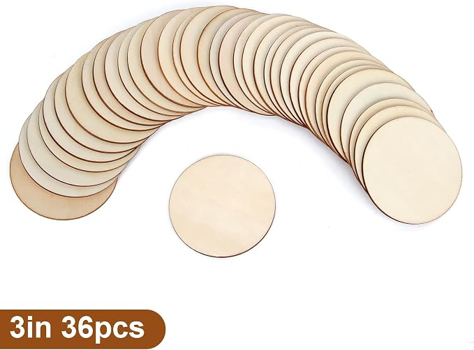 Blisstime Unfinished Wood Circles