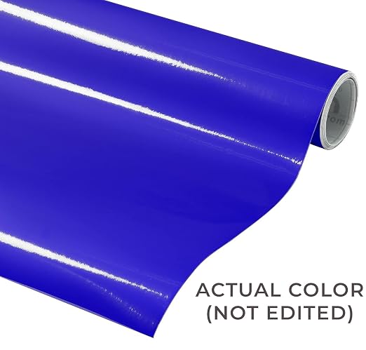 VViViD Brilliant Blue Gloss DECO65 Permanent Adhesive Craft Vinyl
