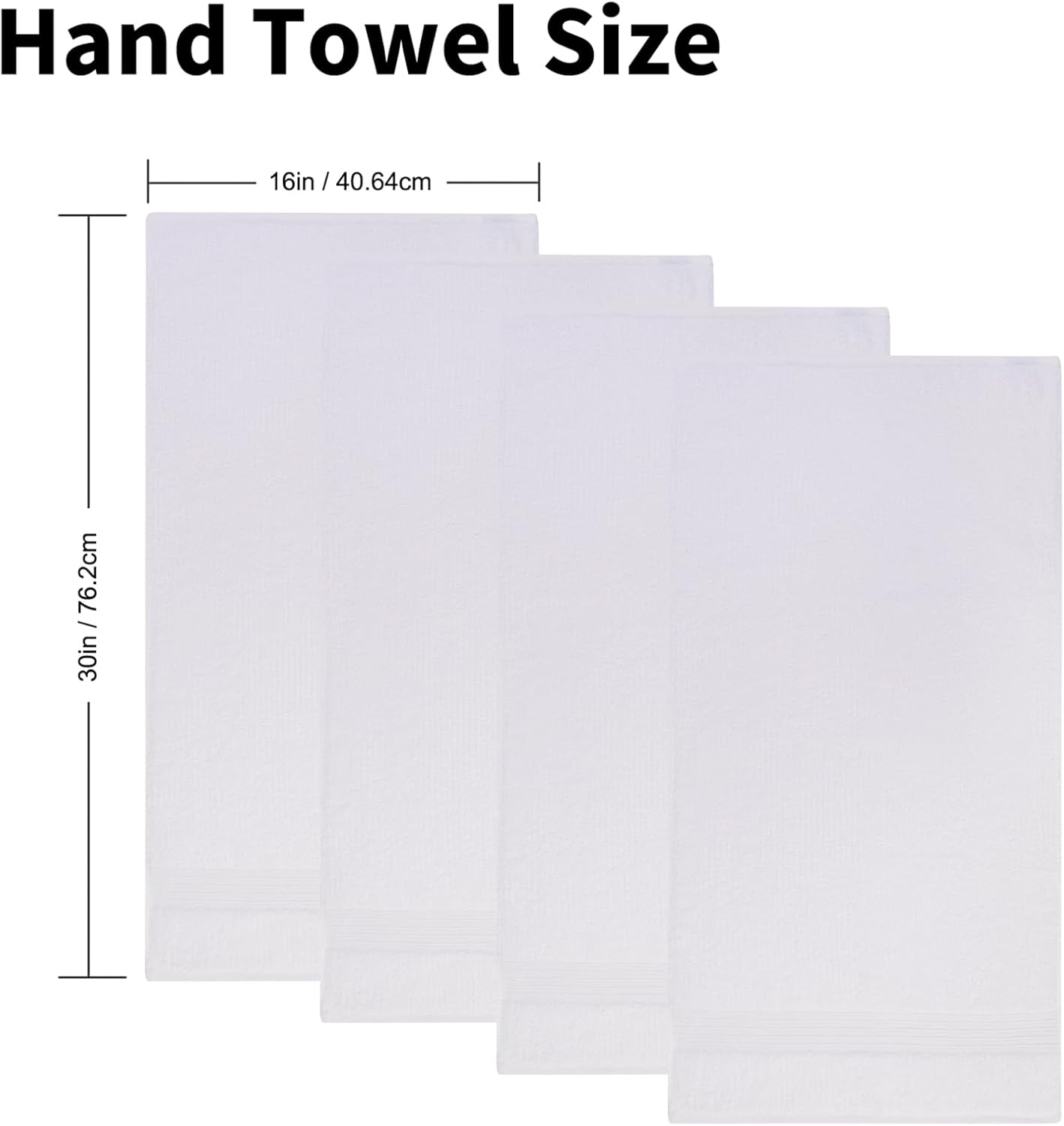 Everplush Youth Style Hand Towel 4-Piece Combo - Cotton Combined with Microfiber, Strong Absorption, Soft, Fluffy, Skin-Close Cotton, Durable, Various Sizes, Versatile