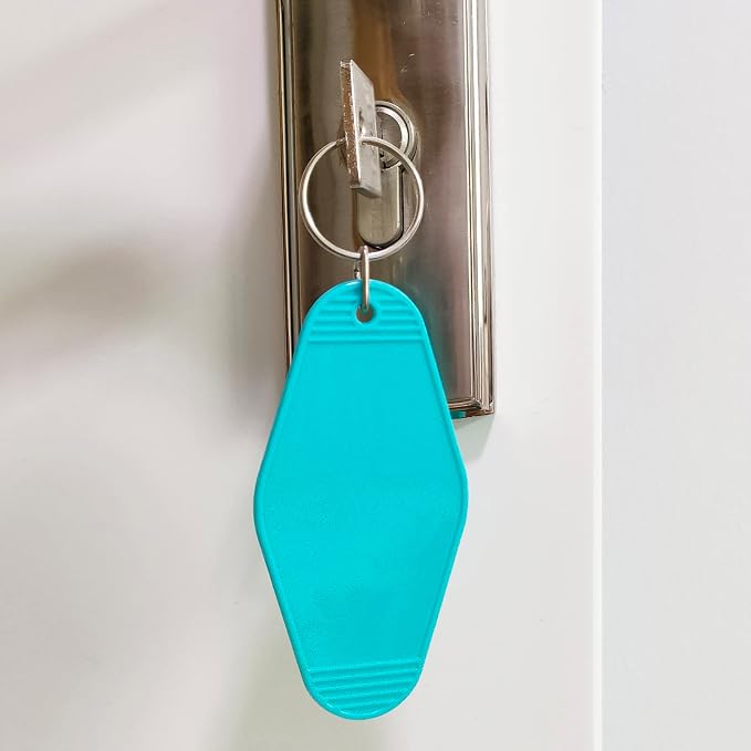 10pcs Blank Hotel Keychains Bulk Vintage Motel Keychain Vinyl HTV printing