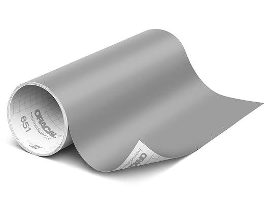 ORACAL 651 Matte Grey Vinyl Durable Roll Easy to Weed Permanent Adhesive Craft