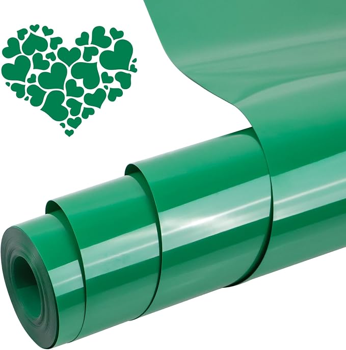 PU Heat Transfer Vinyl Green, 12Inches×20FT Iron on