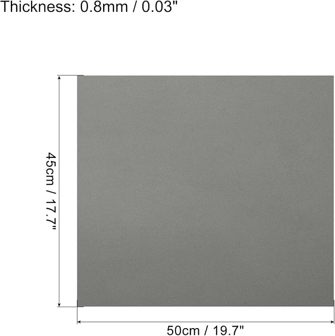 MECCANIXITY EVA Foam Sheets Grey 19.7 Inch x 17.7 Inch 0.8mm Thick Crafts Foam