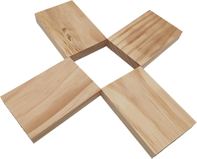 10PCS Rectangle Wood Boards Unfinished Wood Blocks